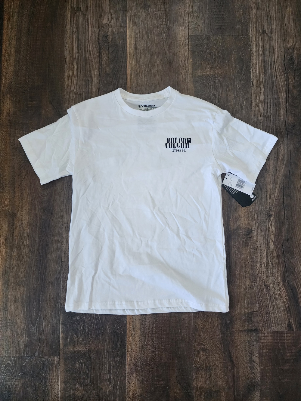 Volcom White Short Sleeve Logo Tee for Kids